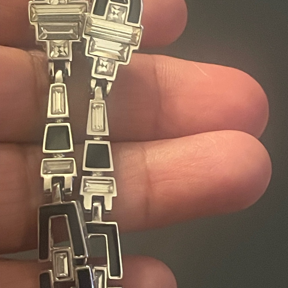 Givenchy Silver Tone Geometric Drop Earrings - image 5